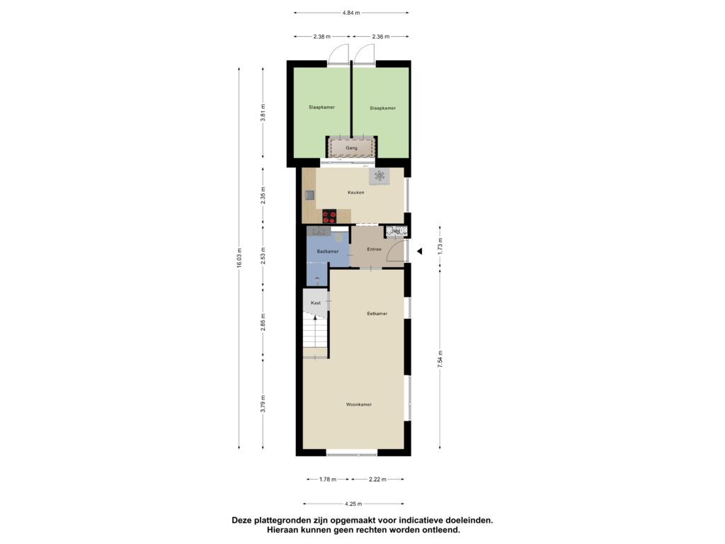 View floorplan of Begane Grond of Bredeweg 17