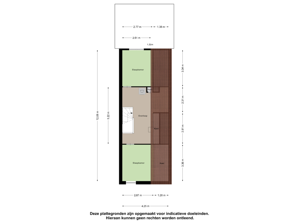 View floorplan of Eerste Verdieping of Bredeweg 17