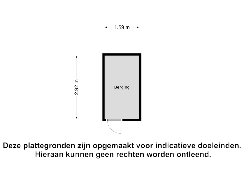 View floorplan of Berging of Kanaalstraat 94-D