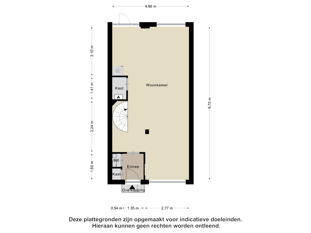 View floorplan of Begane Grond of Amerbos 27