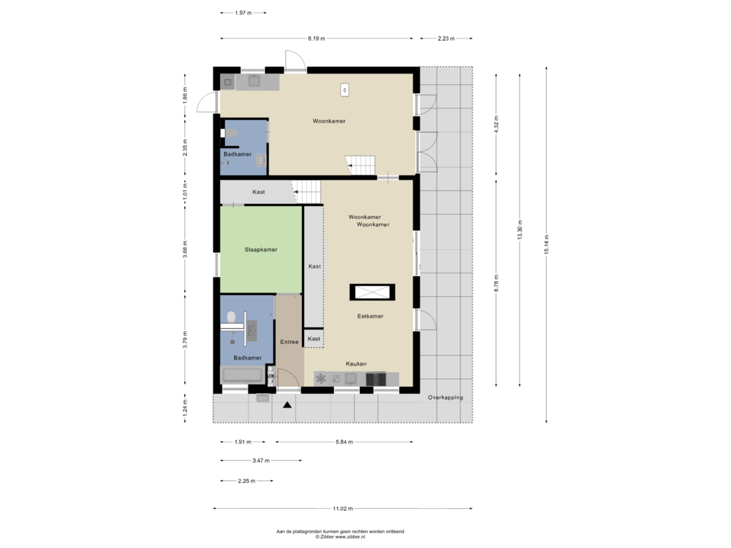 View floorplan of Begane Grond of Rijnvis 61