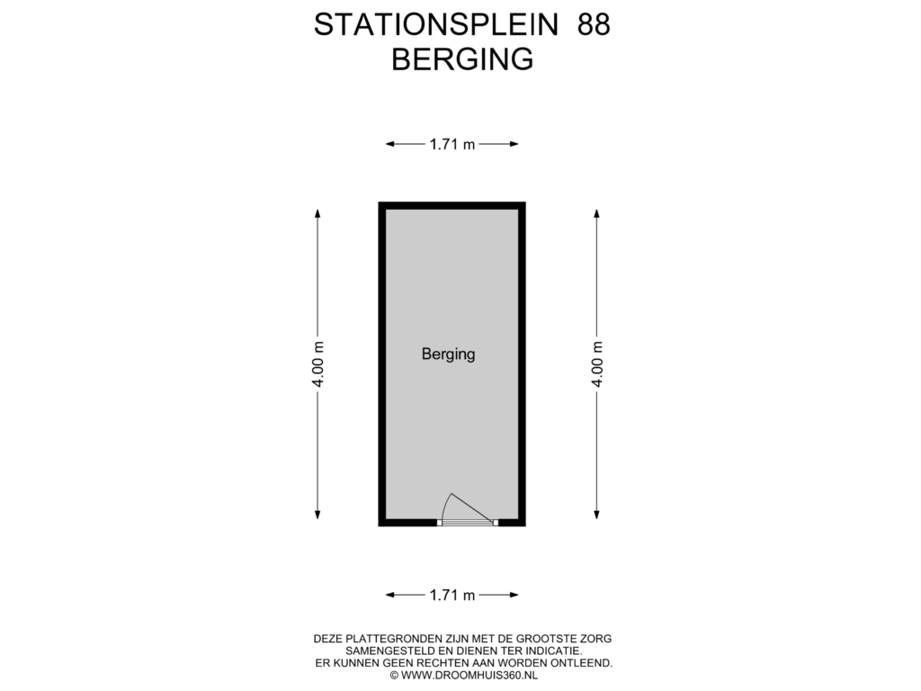 Bekijk plattegrond van Berging van Stationsplein 88