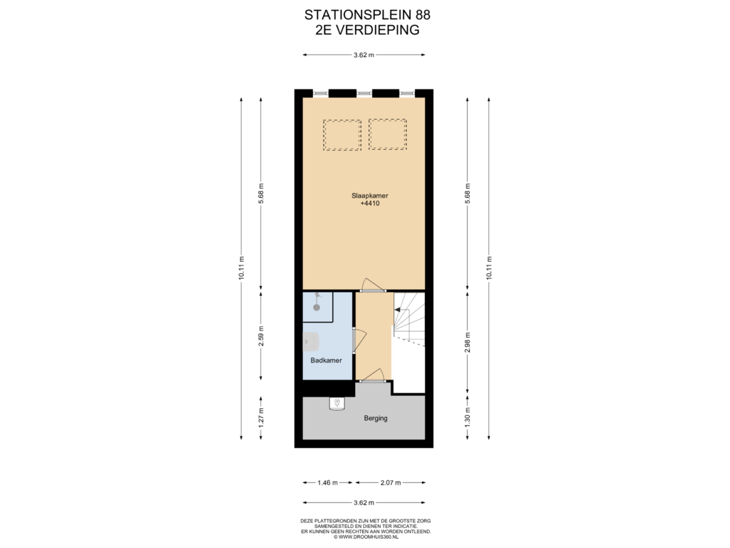 Bekijk plattegrond van 2E Verdieping van Stationsplein 88