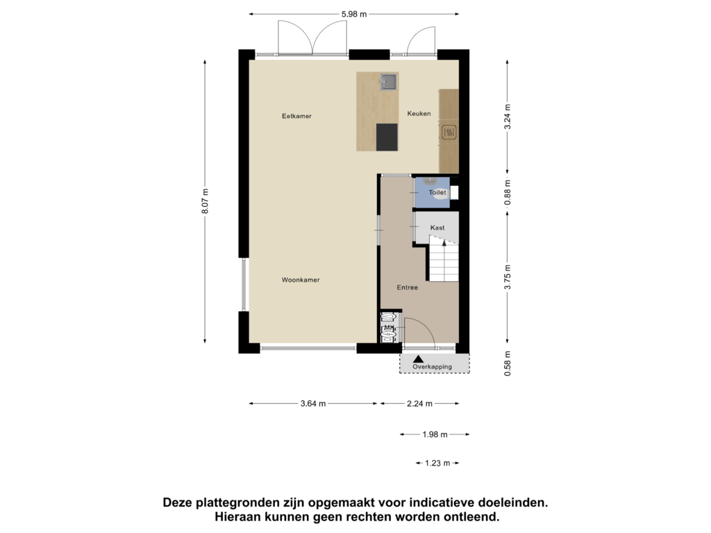 Bekijk plattegrond van Begane Grond van Treilerstraat 54