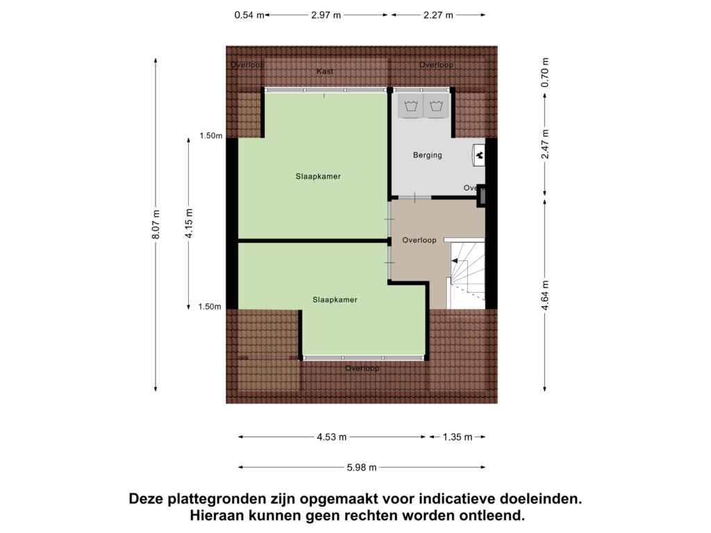 Bekijk plattegrond van Tweede Verdieping van Treilerstraat 54