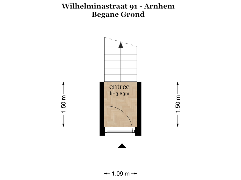 Bekijk plattegrond van BEGANE GROND van Wilhelminastraat 91