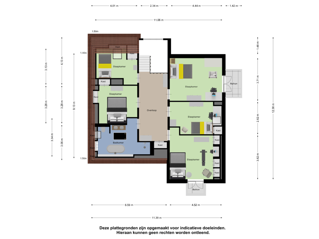 View floorplan of Eerste Verdieping of Oosteinde 106