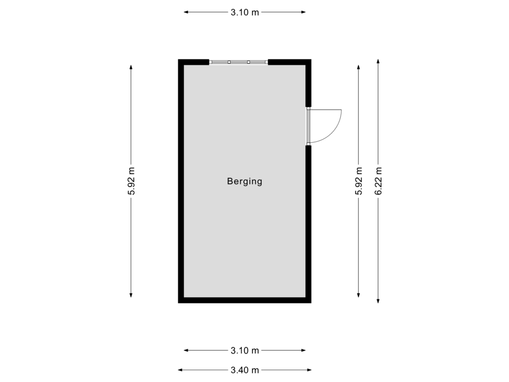 View floorplan of Berging of Oosteinde 106