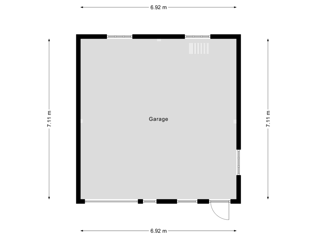 View floorplan of Garage of Oosteinde 106