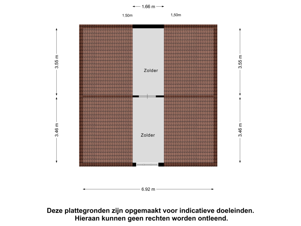 View floorplan of Garage Zolder of Oosteinde 106