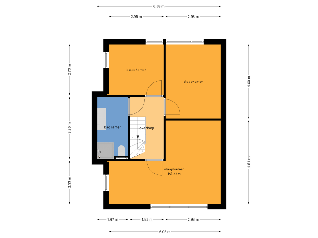 Bekijk plattegrond van Eerste verdieping van Pieter Klaarhamerstraat 38