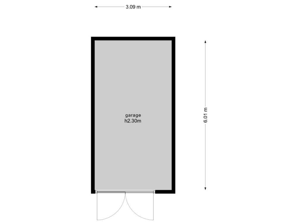 Bekijk plattegrond van Garage van Pieter Klaarhamerstraat 38