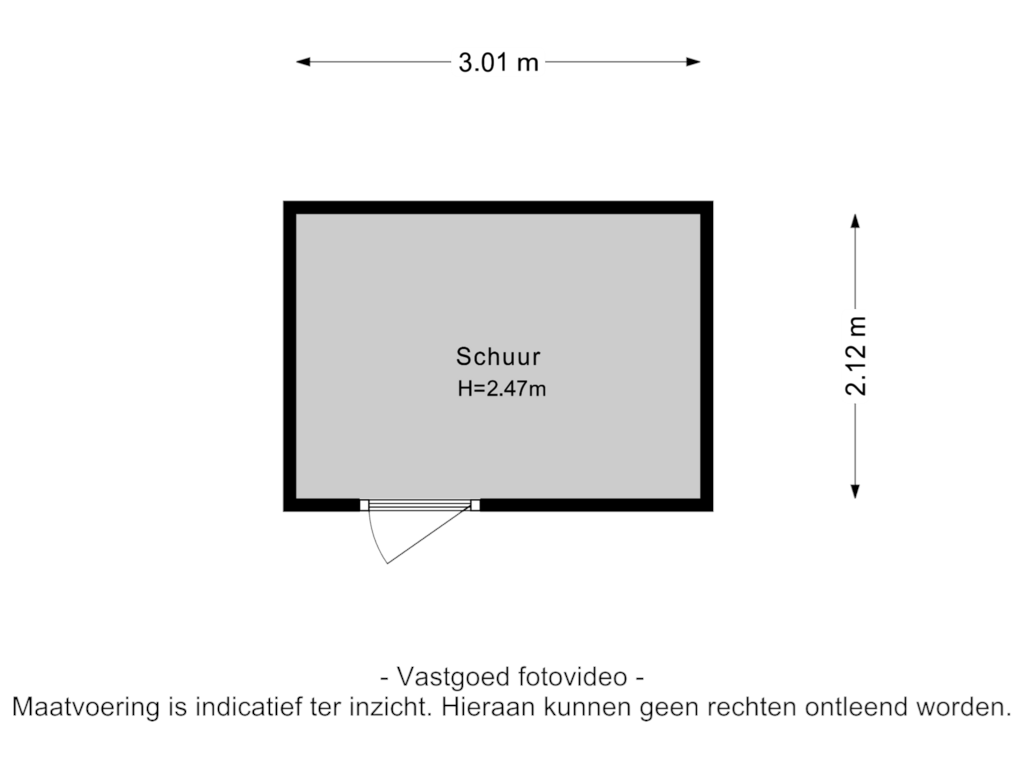 View floorplan of Berging of Dwarsakkers 7