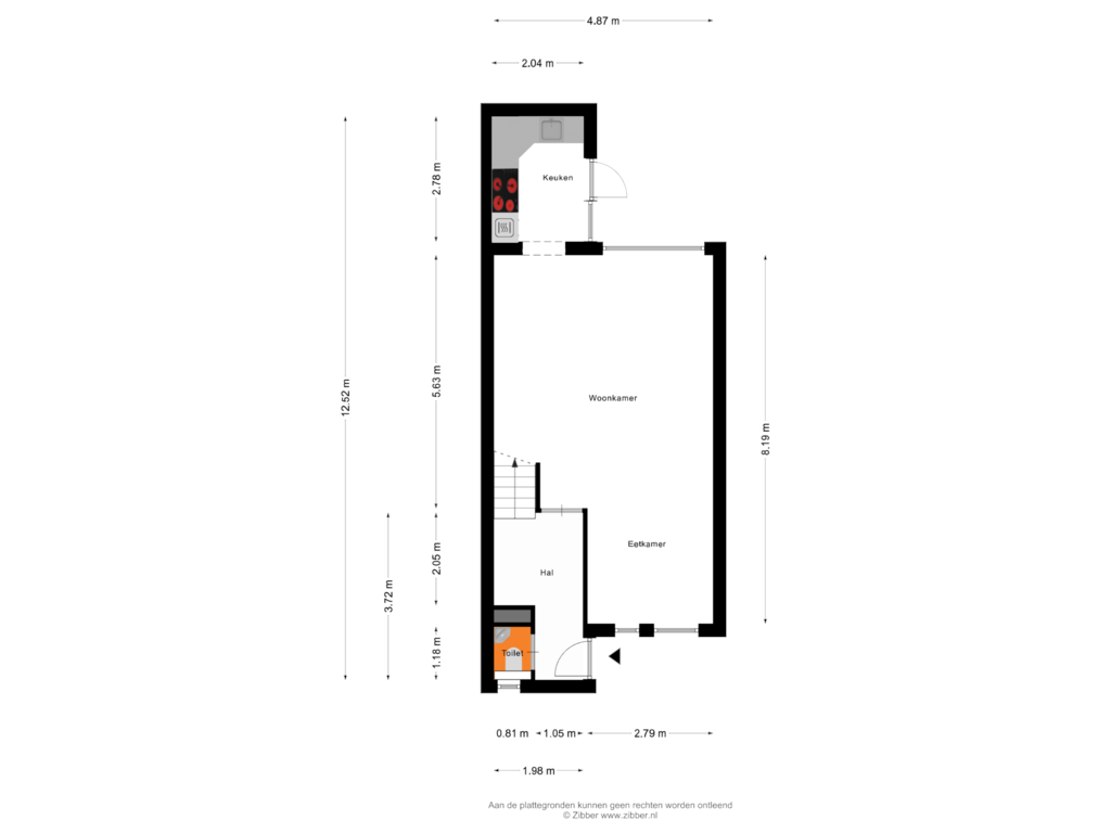 Bekijk plattegrond van Begane Grond van Zeishof 26