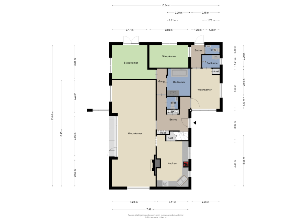 View floorplan of Begane Grond of Gabriël Metsulaan 28