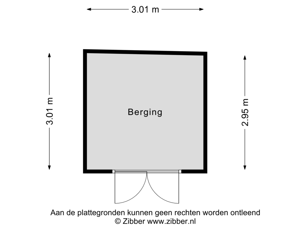 View floorplan of Berging of Gabriël Metsulaan 28