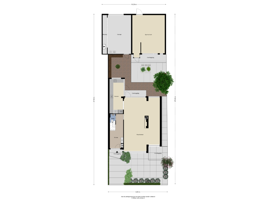 Bekijk plattegrond van Begane Grond  Tuin van Clematislaan 69