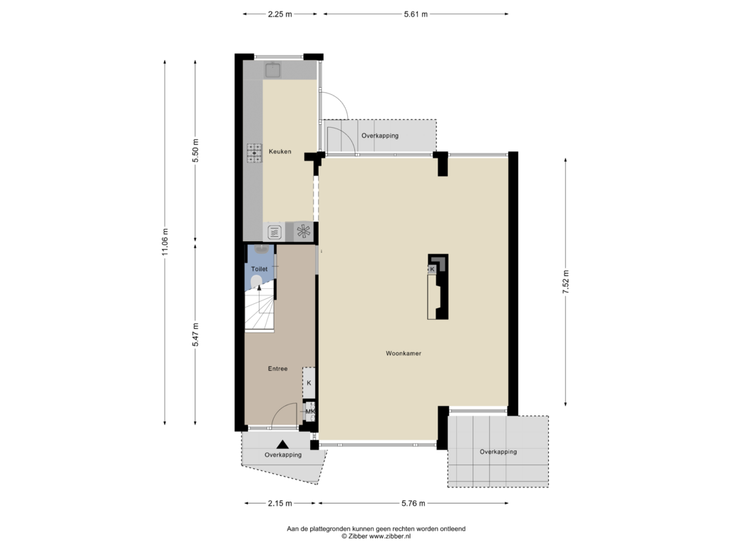 Bekijk plattegrond van Begane Grond van Clematislaan 69