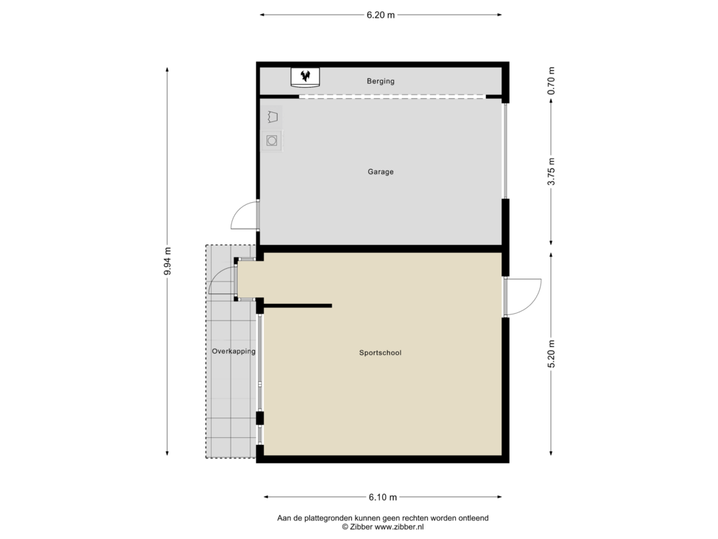 Bekijk plattegrond van Garage van Clematislaan 69