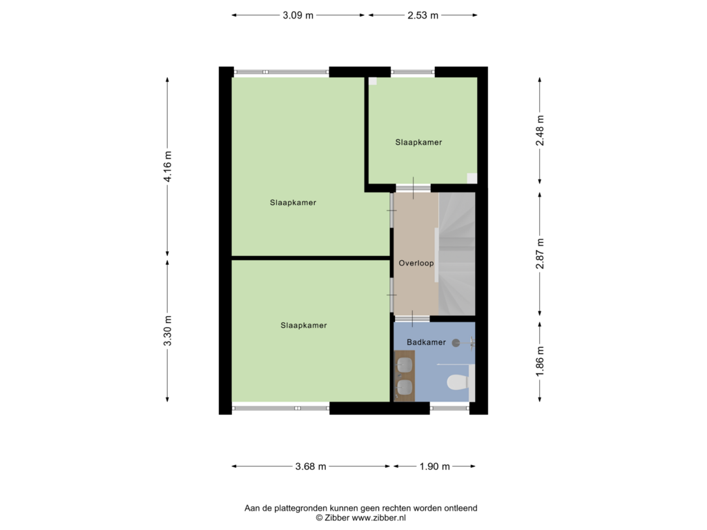 Bekijk plattegrond van Eerste Verdieping van Dominicanenstraat 14