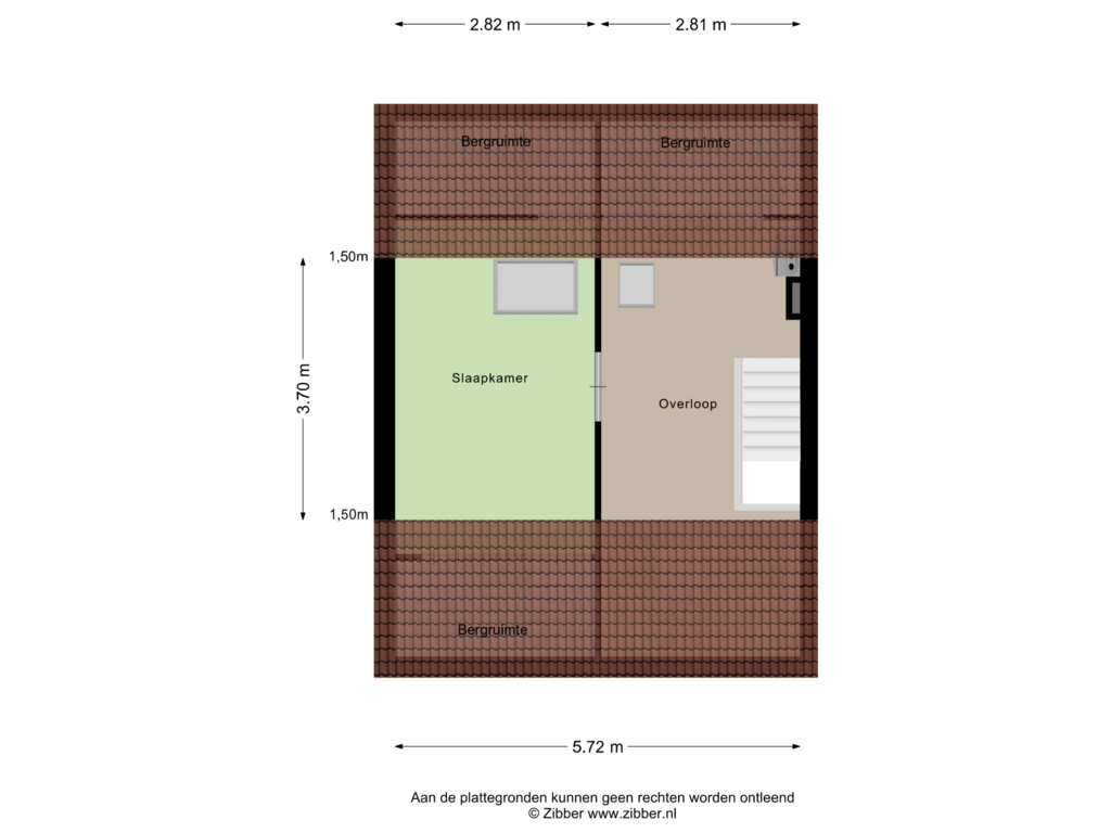 Bekijk plattegrond van Tweede Verdieping van Dominicanenstraat 14