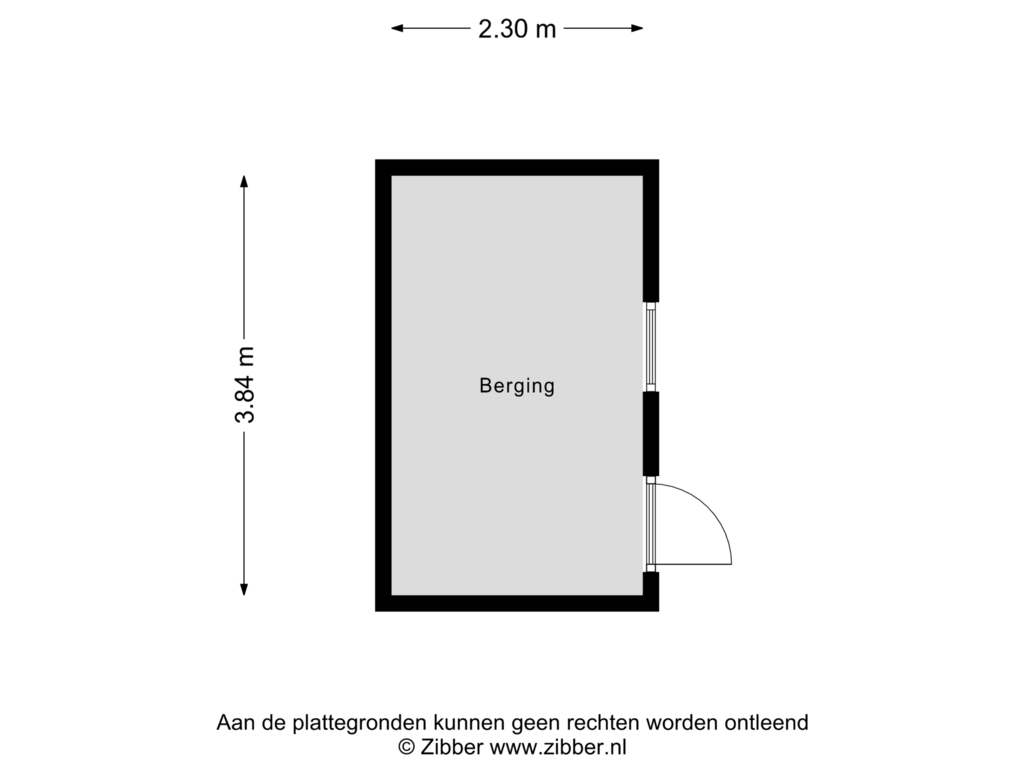 Bekijk plattegrond van Berging van Dominicanenstraat 14