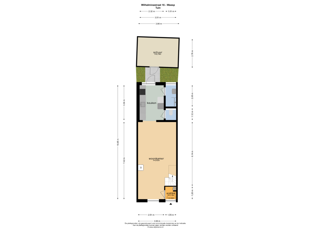 View floorplan of TUIN of Wilhelminastraat 16