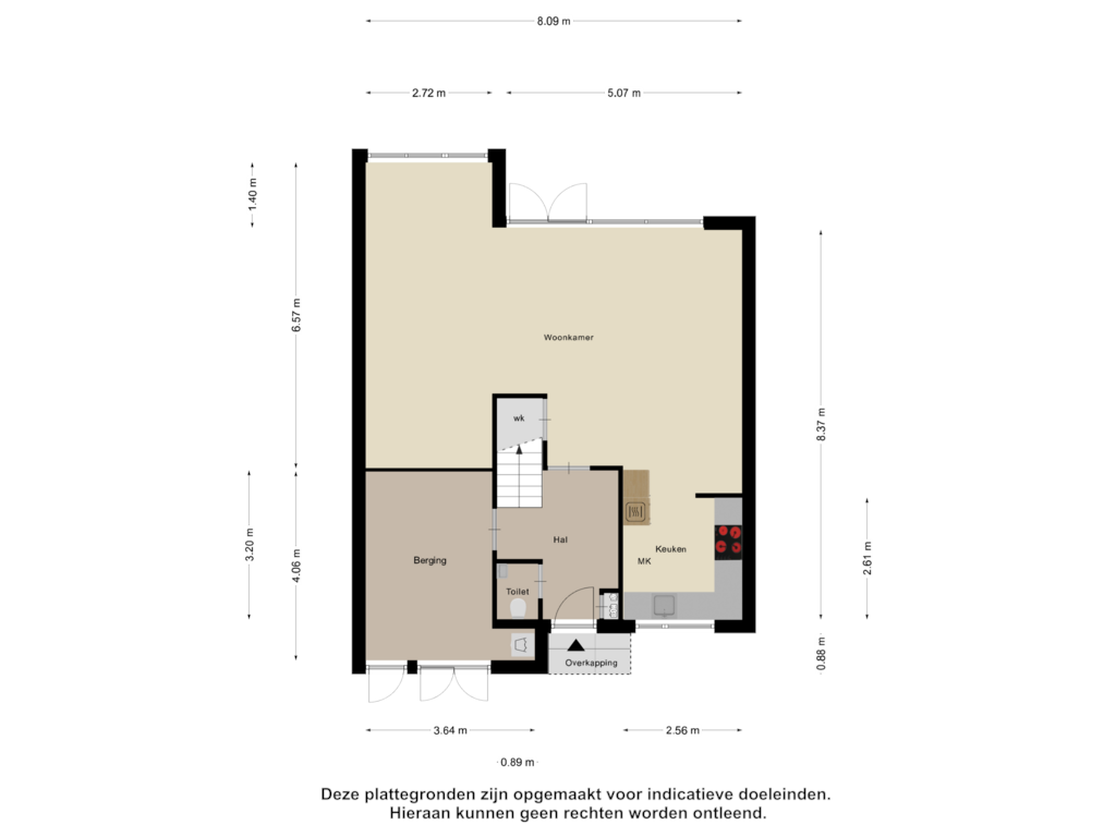 Bekijk plattegrond van Begane Grond van Boschweg 36