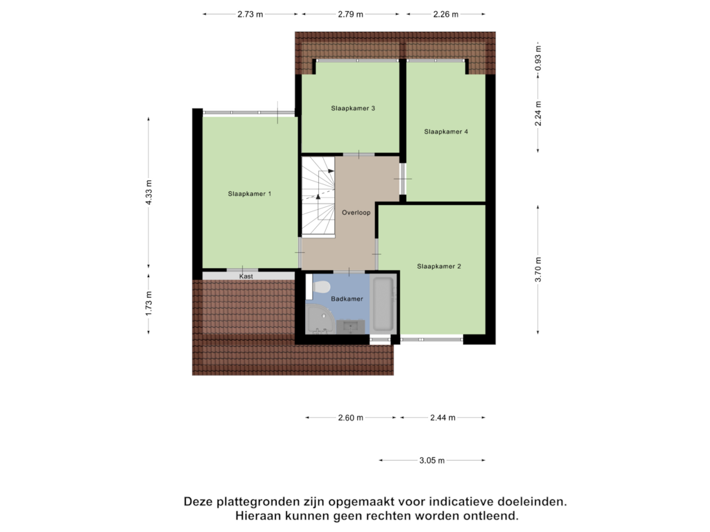 Bekijk plattegrond van Eerste Verdieping van Boschweg 36