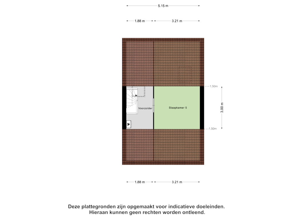 Bekijk plattegrond van Zolder van Boschweg 36