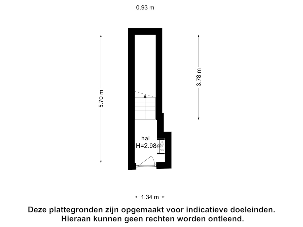 View floorplan of Begane grond of Hoogstraat 157