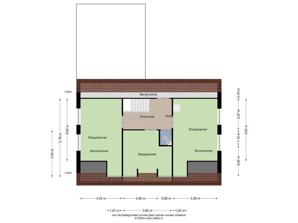 View floorplan of Eerste verdieping of Plaatsluis 2