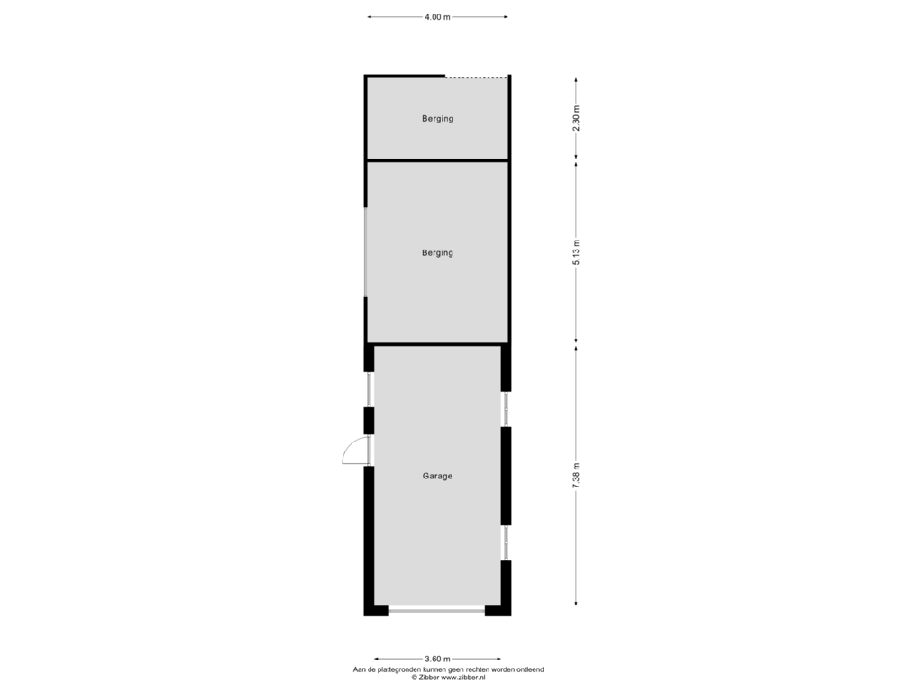 View floorplan of Garage of Plaatsluis 2