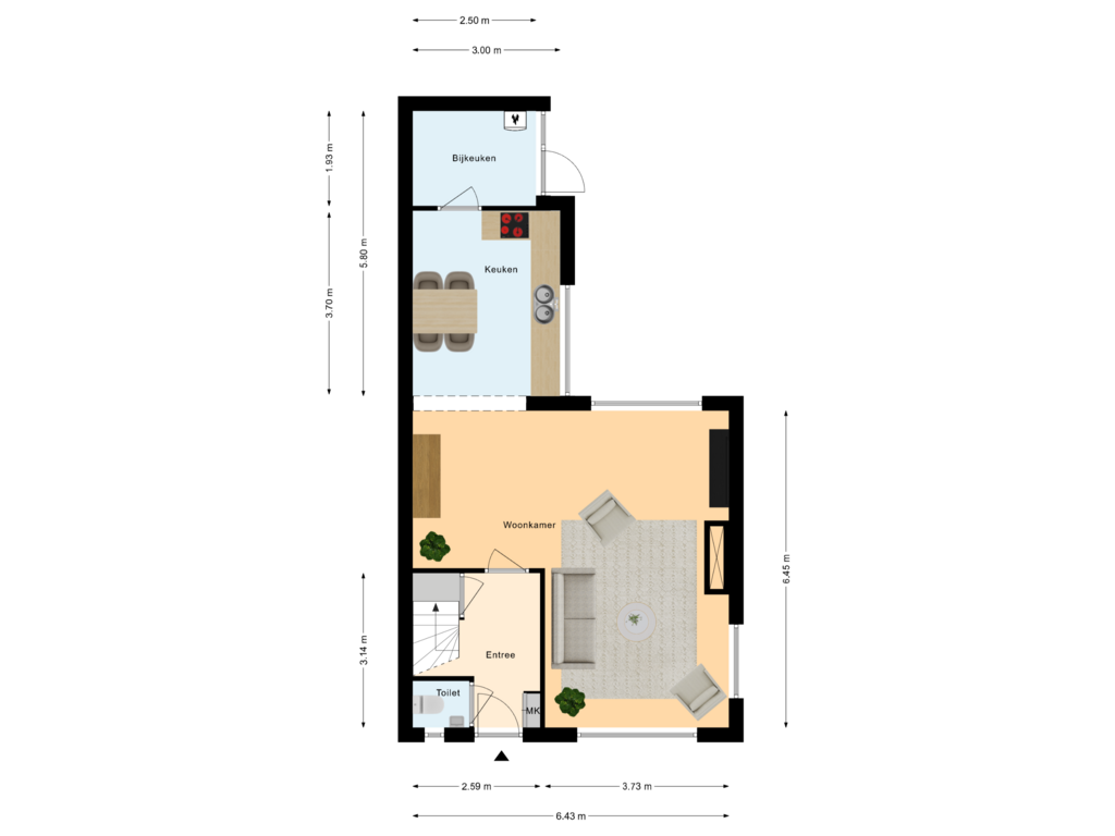 Bekijk plattegrond van Begane Grond van Jan Wiegerslaan 18