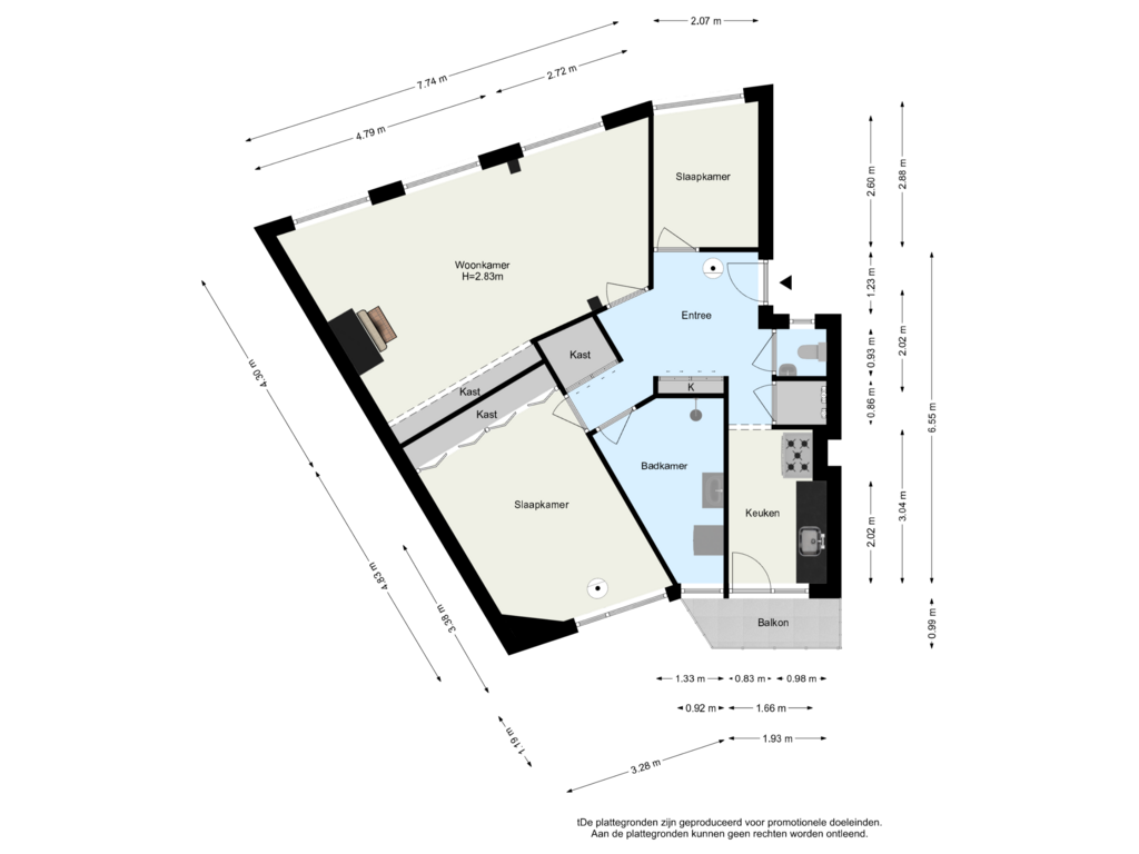 Bekijk plattegrond van 2de Verdieping van Zuiderparklaan 247