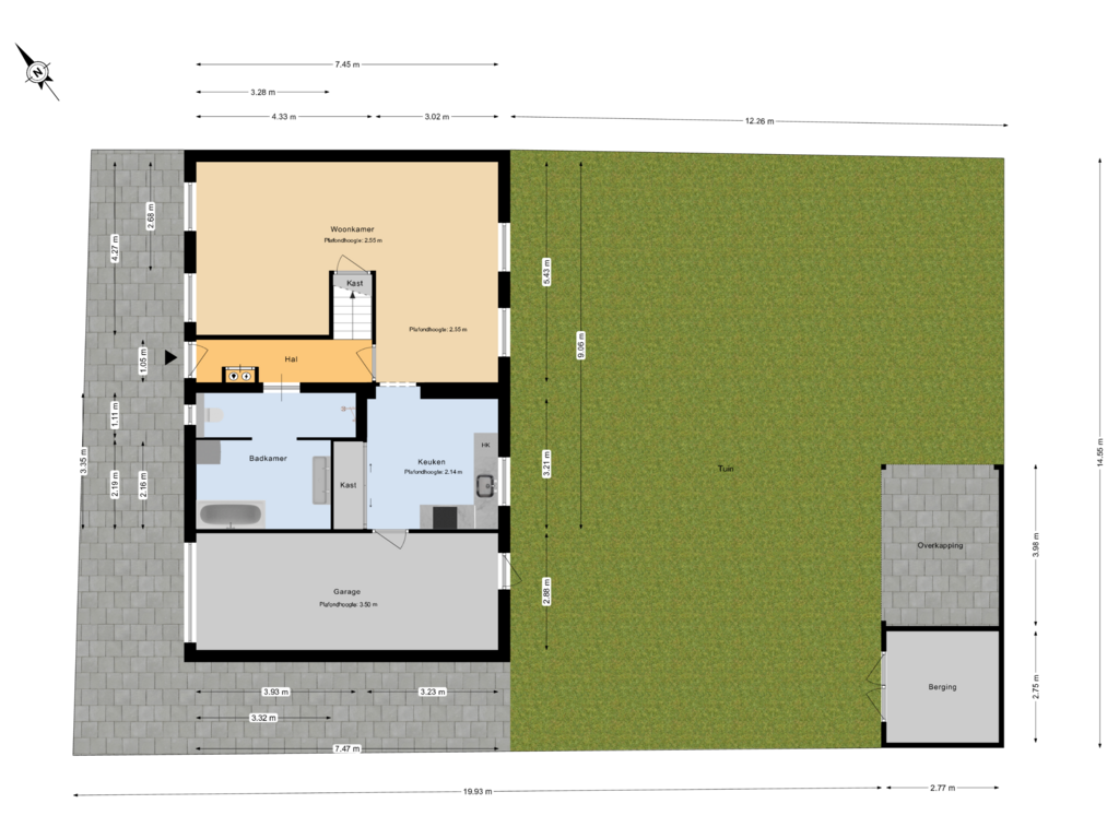 Bekijk plattegrond van Begane grond Tuin van Hoenderweg 69