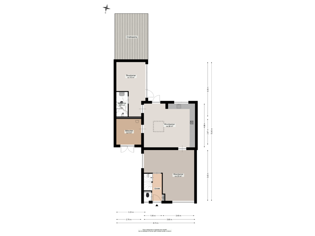 Bekijk plattegrond van Begane grond van Willem Bergstraat 12