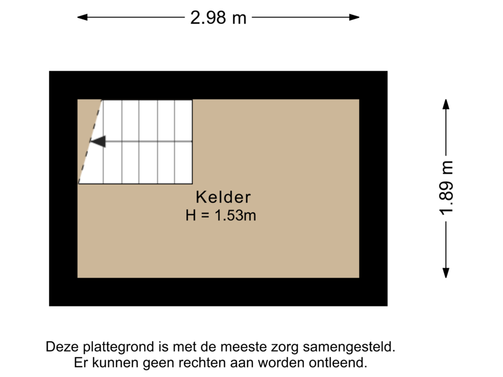 View floorplan of Kelder of Leendersstraat 10