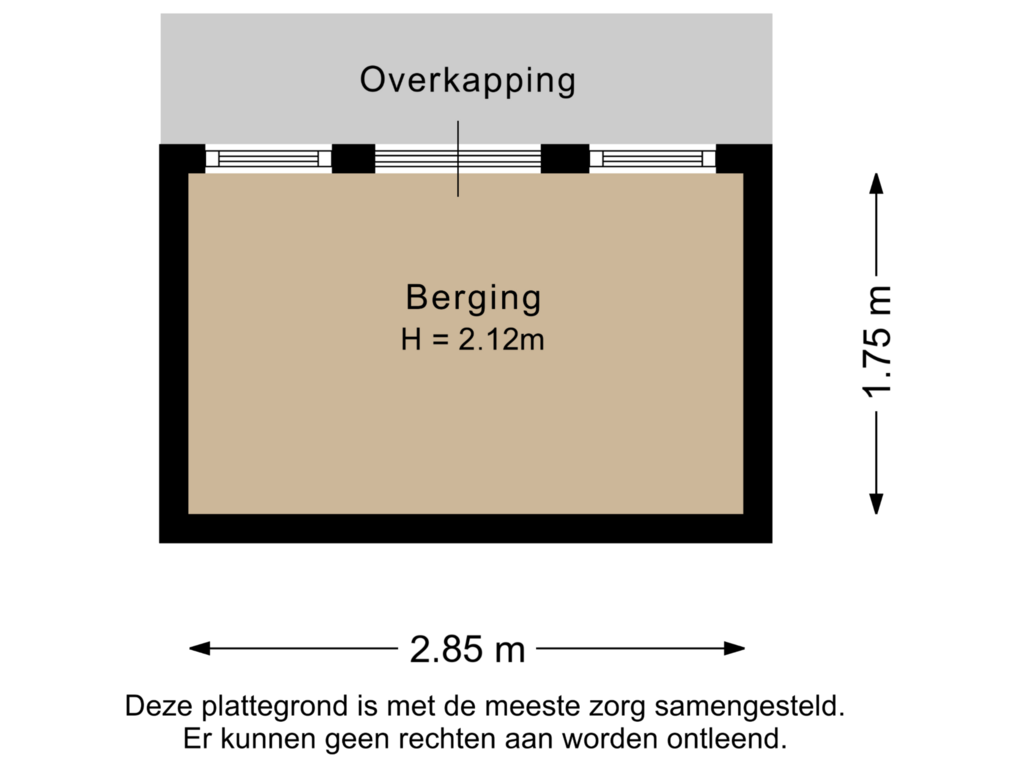 View floorplan of Berging of Leendersstraat 10