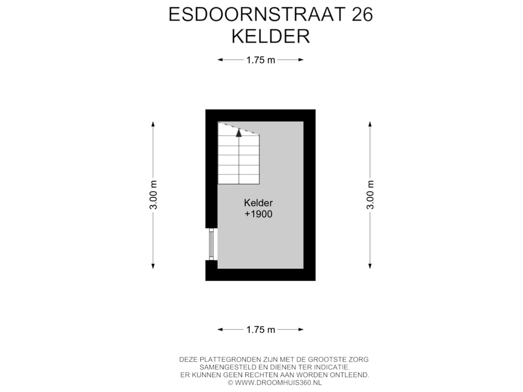 Bekijk plattegrond van Kelder van Esdoornstraat 26