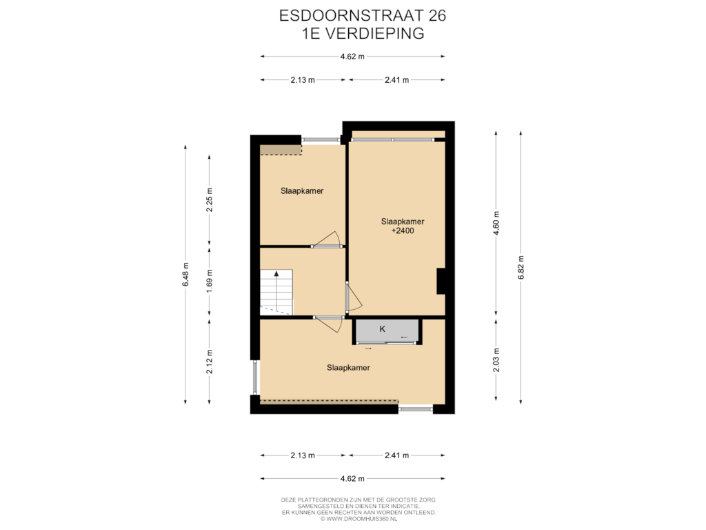 Bekijk plattegrond van 1E Verdieping van Esdoornstraat 26