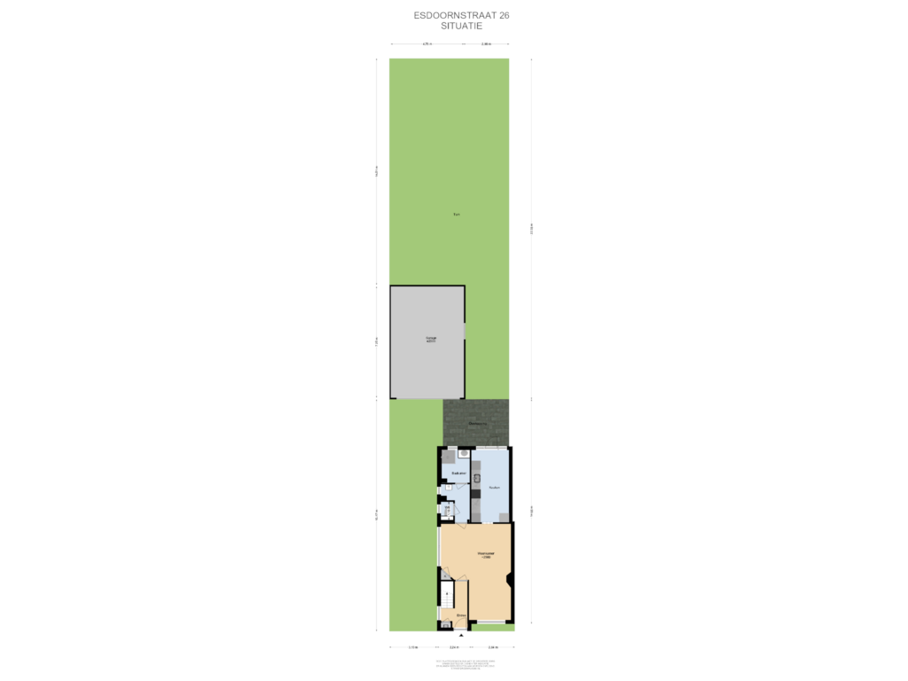 Bekijk plattegrond van Situatie van Esdoornstraat 26