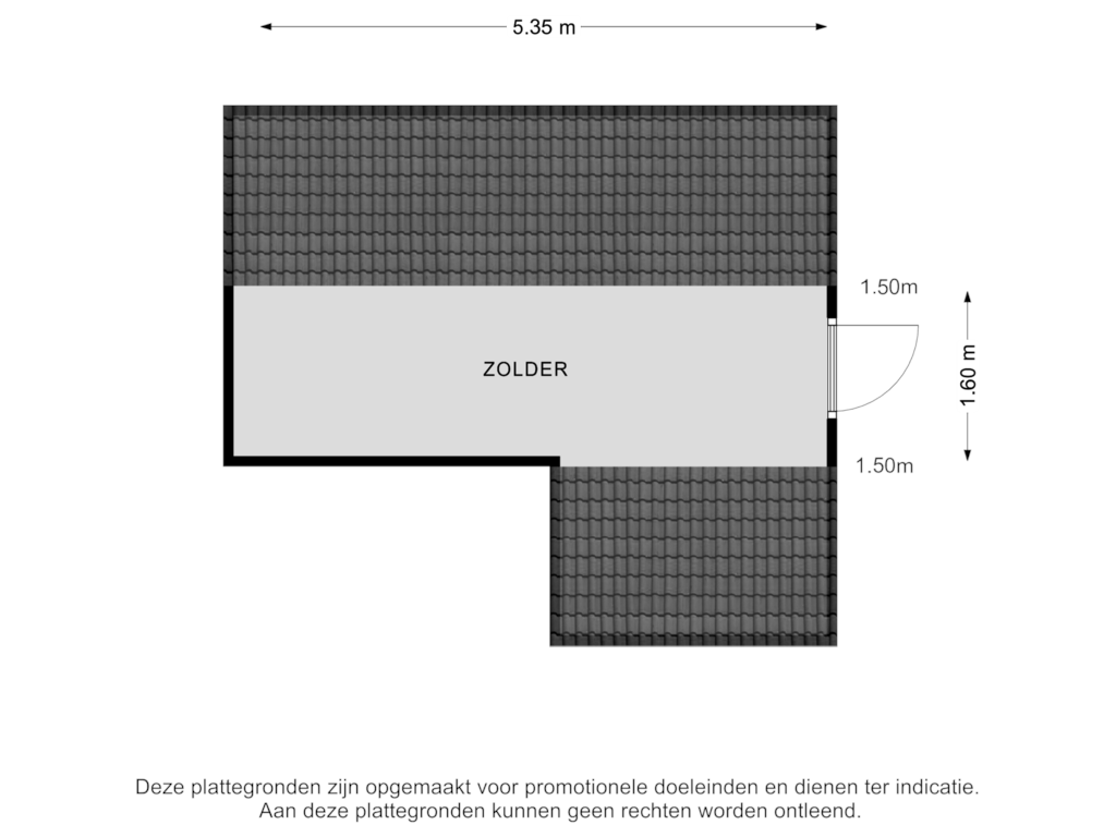 View floorplan of ZOLDER of Kerkstraat 38-B