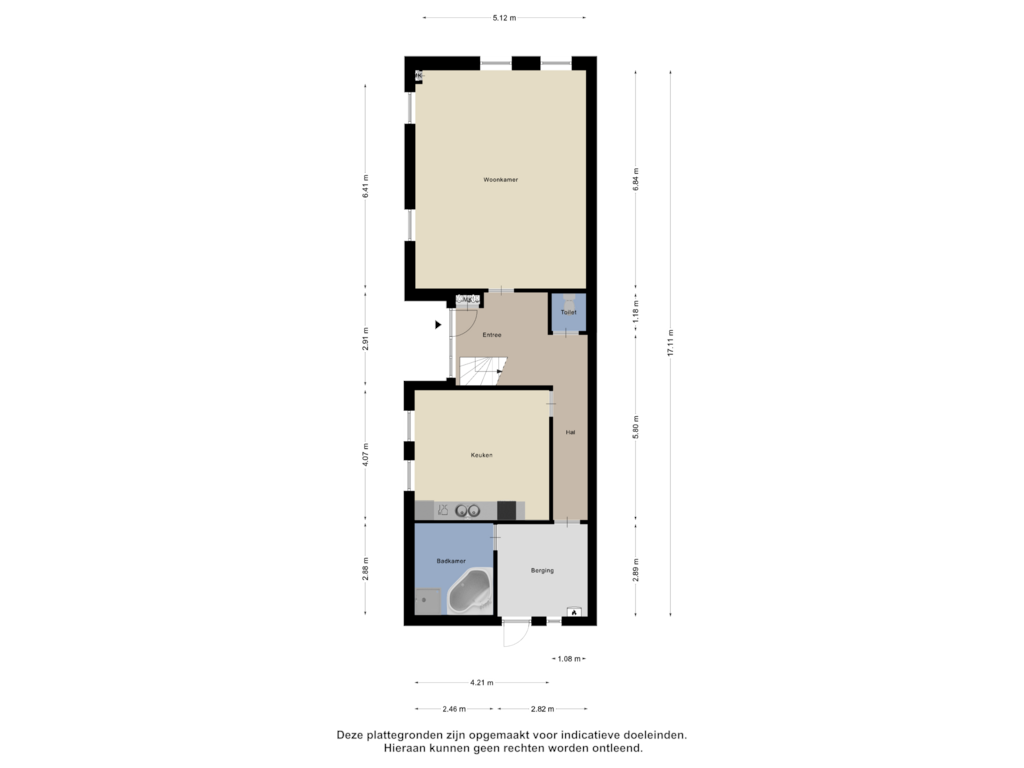 View floorplan of Begane Grond of Zuiderdiep 293