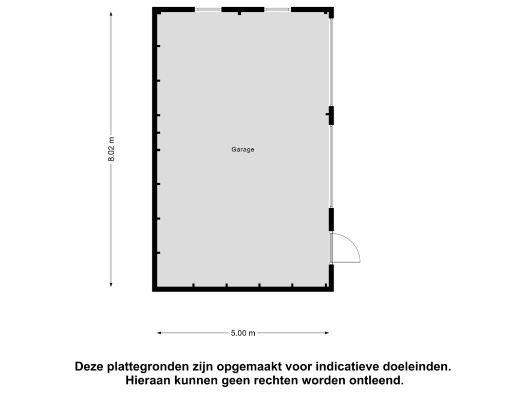 View floorplan of Garage of Zuiderdiep 293