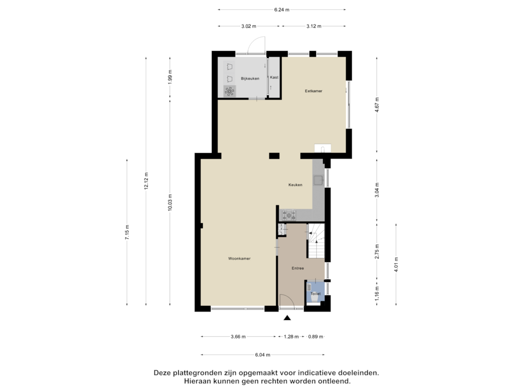 View floorplan of Begane grond of Drostweg 17