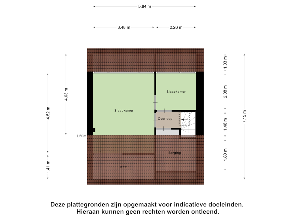 View floorplan of Tweede Verdieping of Drostweg 17