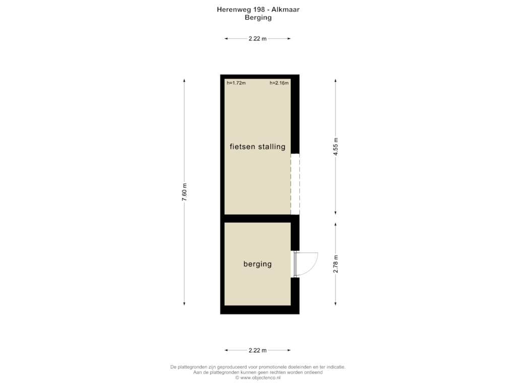 Bekijk plattegrond van BERGING van Herenweg 198