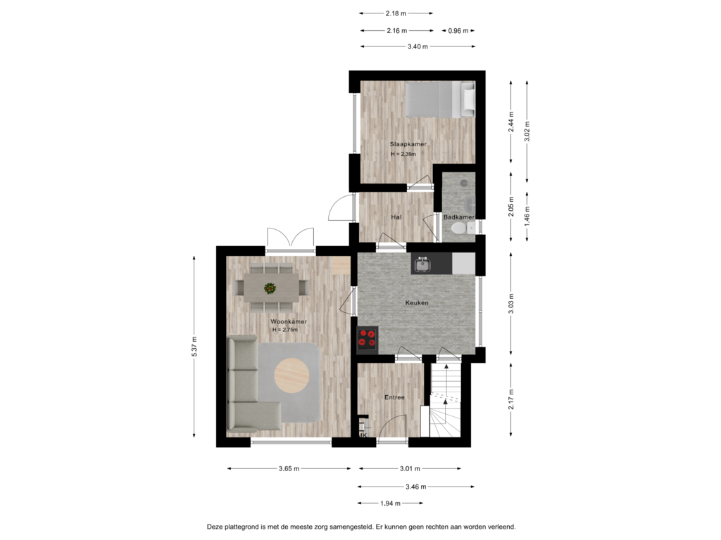 Bekijk plattegrond van Begane grond van Harderwijkerweg 79