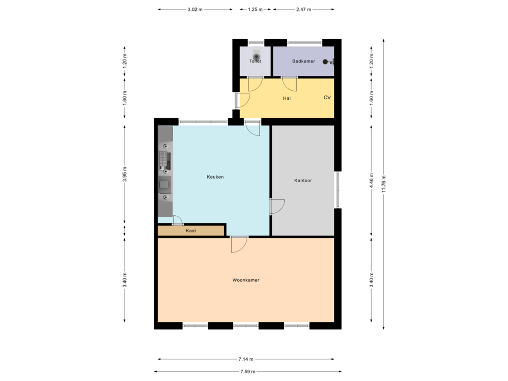 View floorplan of Begane Grond of Griendtsveenstraat 131